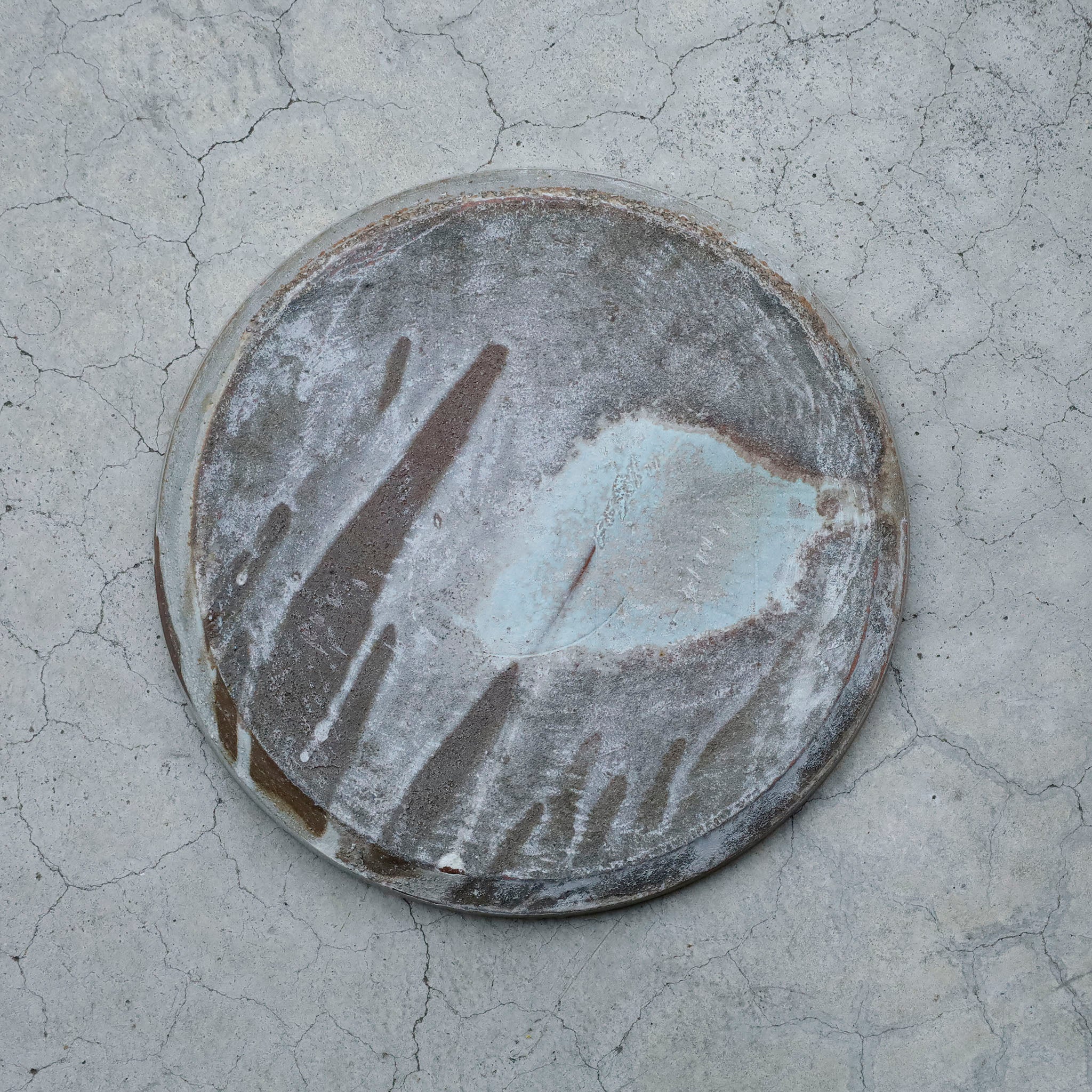 Etsuji Noguchi / White Rust, Large Plate F