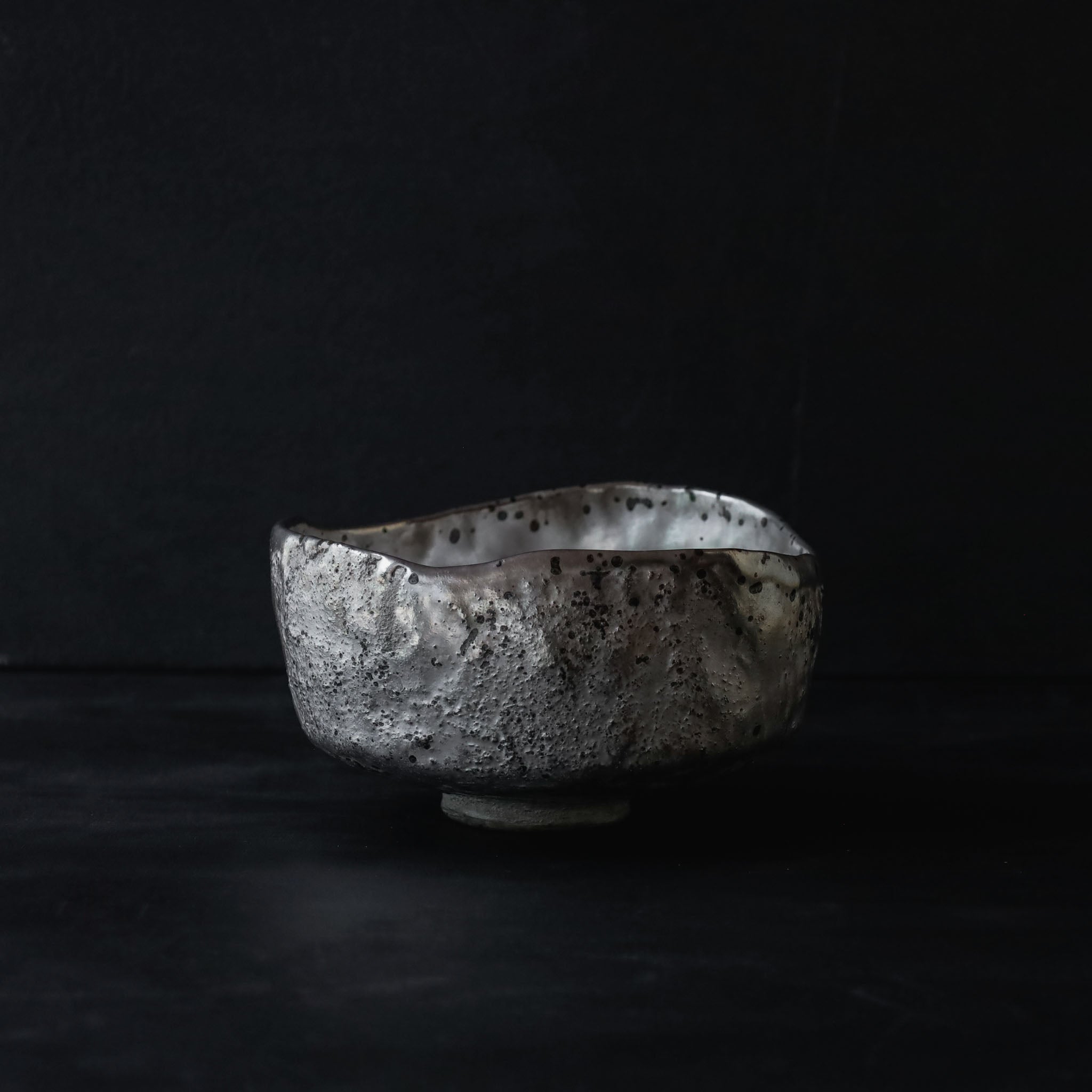 Yuko Ikeda: Silver & Platinum Glaze Tea Bowl (Large)