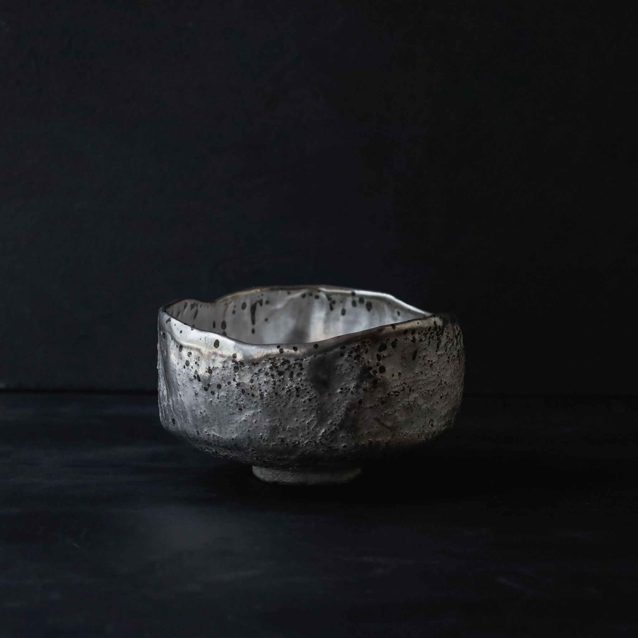 Yuko Ikeda: Silver & Platinum Glaze Tea Bowl (Large)