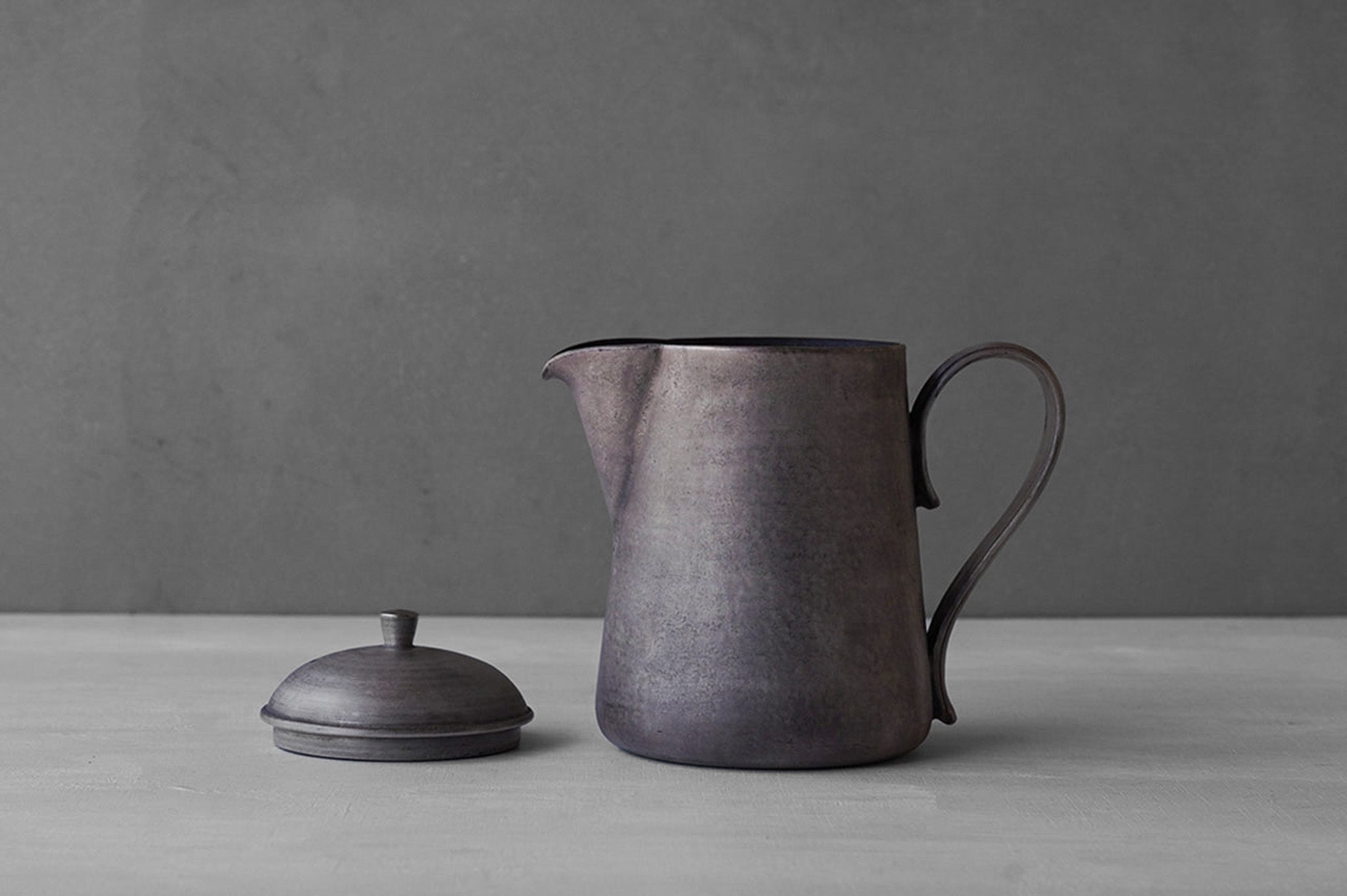 Tatsuya Hattori Silver Glaze Pewter Pitcher