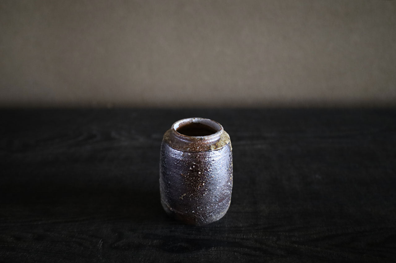 清水志郎 東近江土焼締茶入 C (26-6)