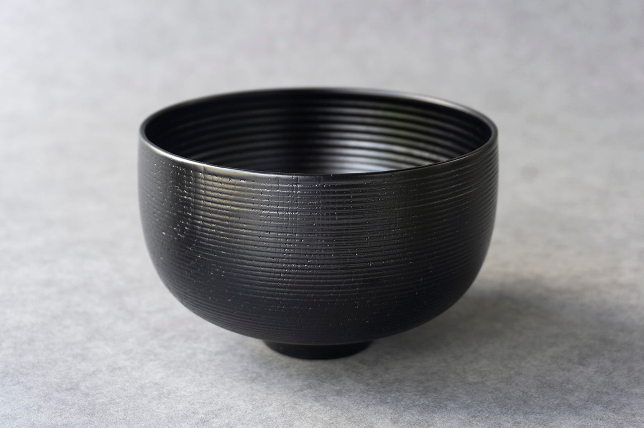 Zelkova Thin Stripes Bowl (large) Black