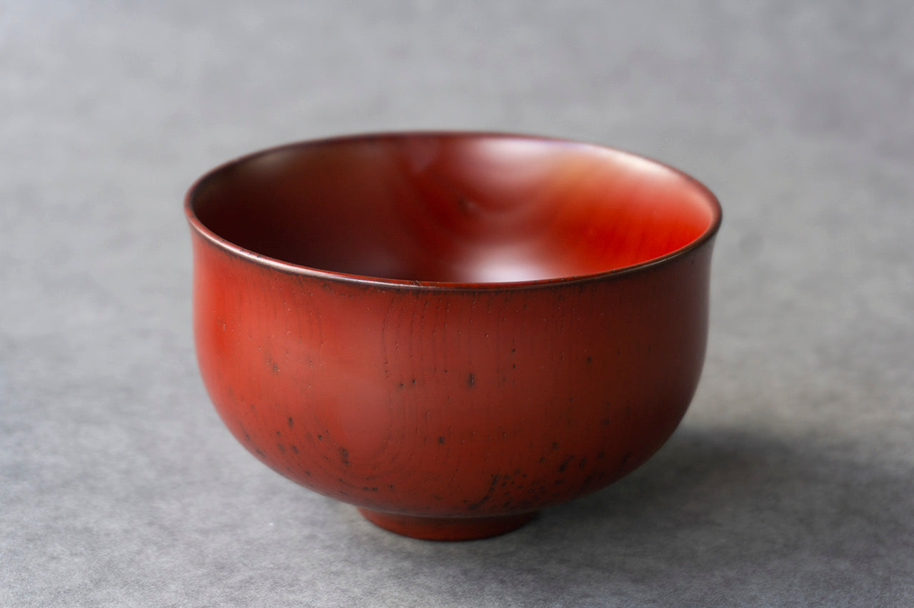 Zelkova Lily-shaped Bowl Red